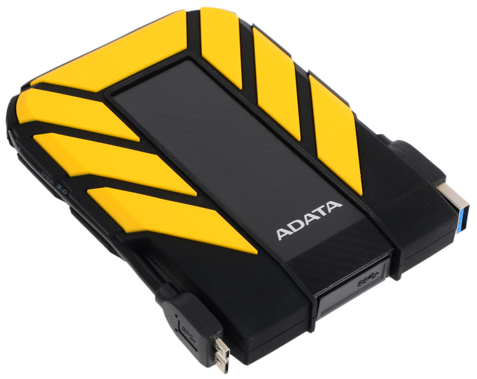 Внешний накопитель (SSD) Adata USB 3.0 1Tb AHD710P-1TU31-CYL HD710Pro DashDrive Durable 2.5 черный/желтый