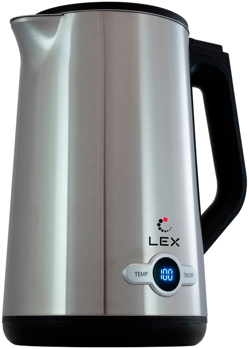 Чайник электрический LEX LX 30022-1 стальной с двойными стенками (брашированный)