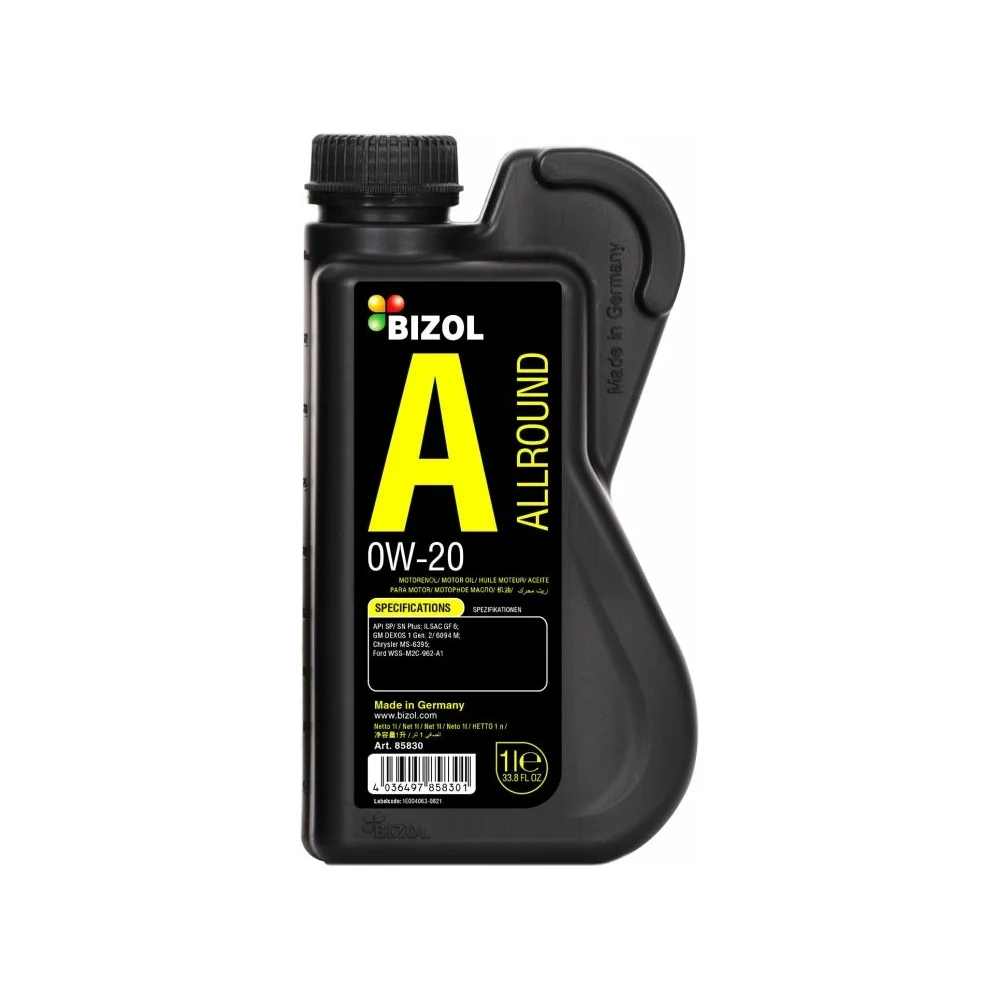 НС-синтетическое моторное масло Bizol Allround 0W-20, SP, GF-6A 85830