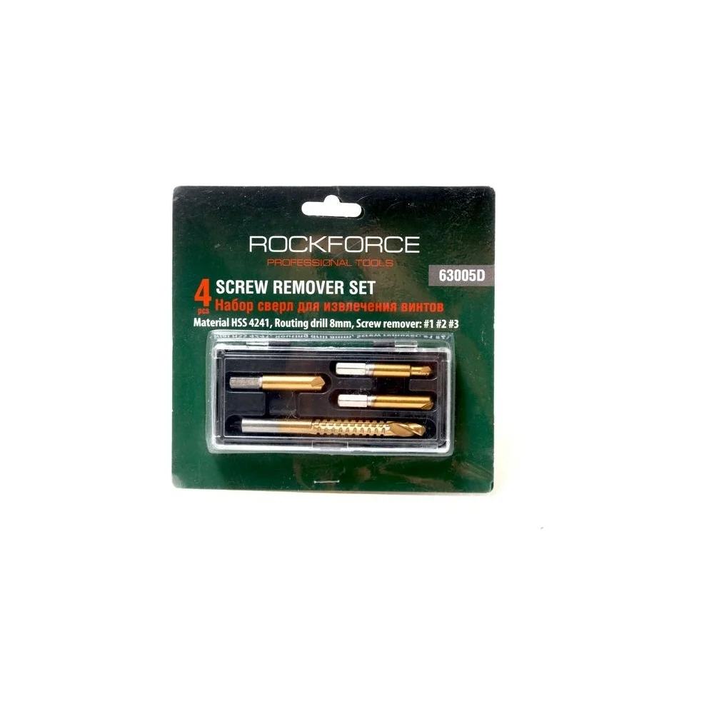 Набор сверл для извлечения заломанных болтов Rockforce RF-63005D(29882)
