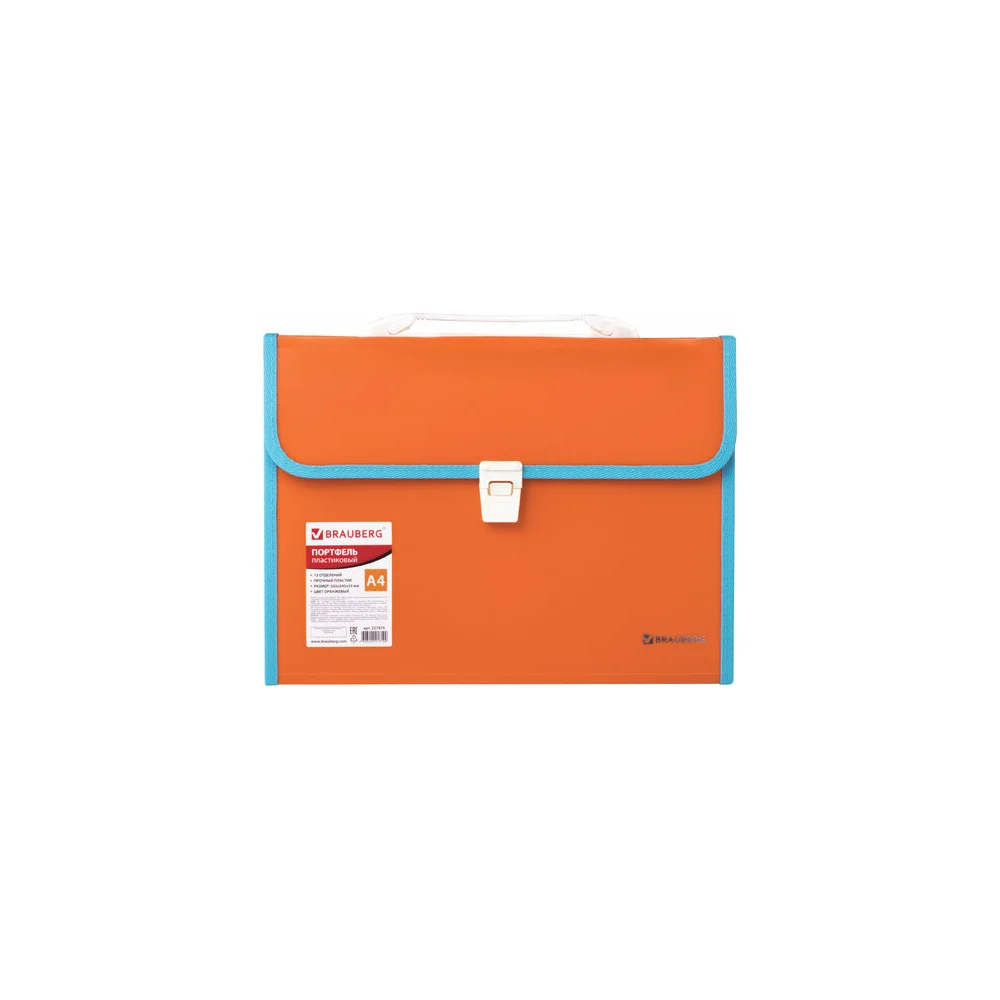 Пластиковая папка-портфель BRAUBERG JOY 227975