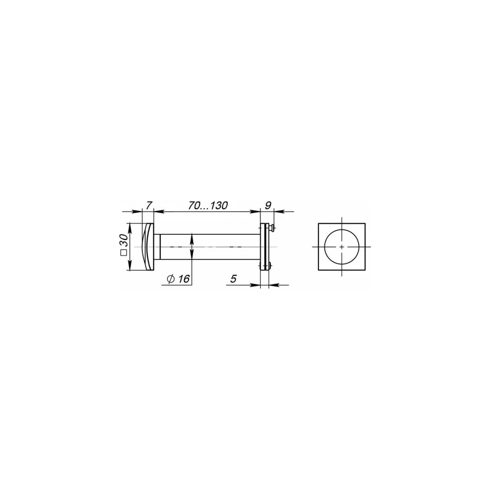 Дверной глазок PALIDORE GL 70130/16 Black 98761039