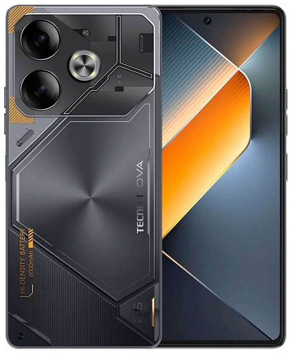 Смартфон Tecno POVA 6, 12+256, Android 14, NFC,  6000 мАч, Grey