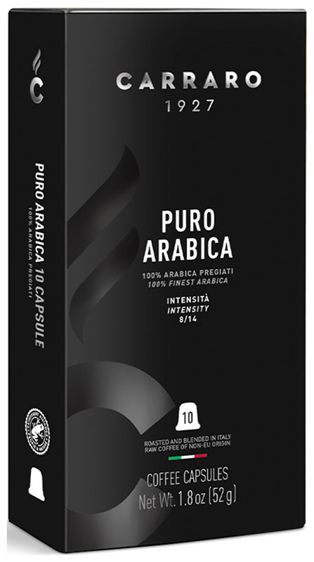 Кофе молотый в капсулах Carraro PURO ARABICA 52 г (система Nespresso)