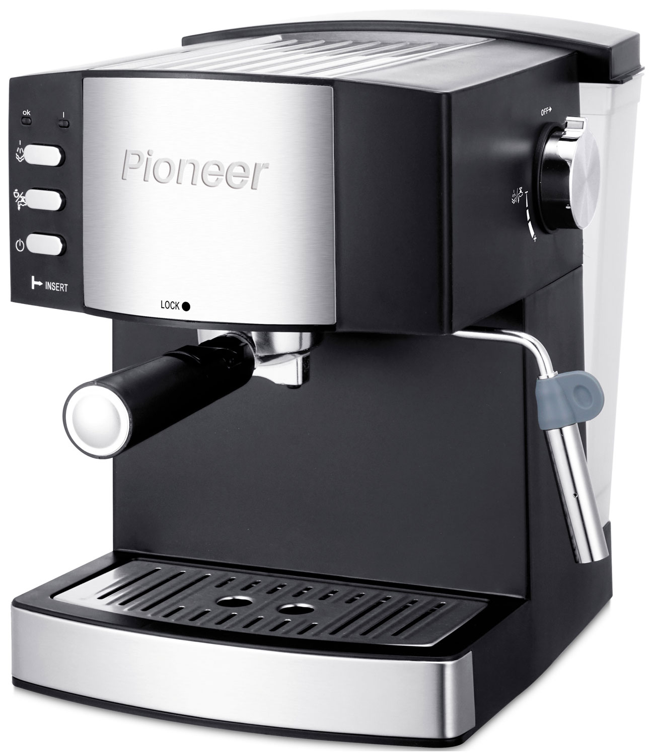 Кофеварка Pioneer CM111P черный с серебристым