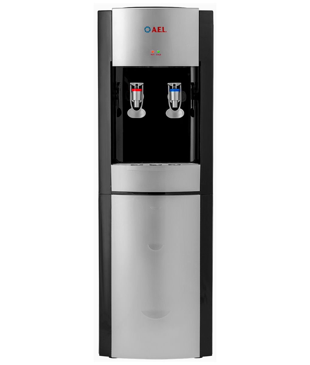 Кулер для воды AEL LD-AEL-28, напольный, с накопительной ёмкостью, black/silver