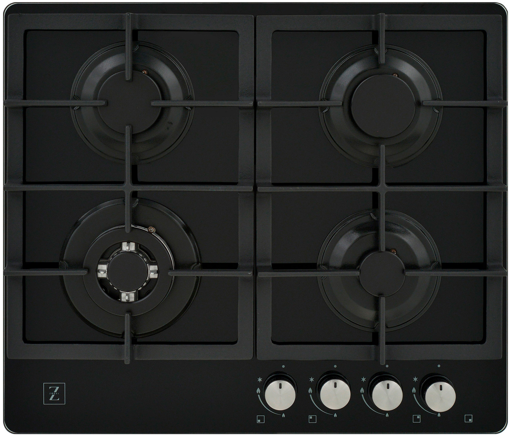 Газовая варочная панель Zugel Z GC308 B, черная