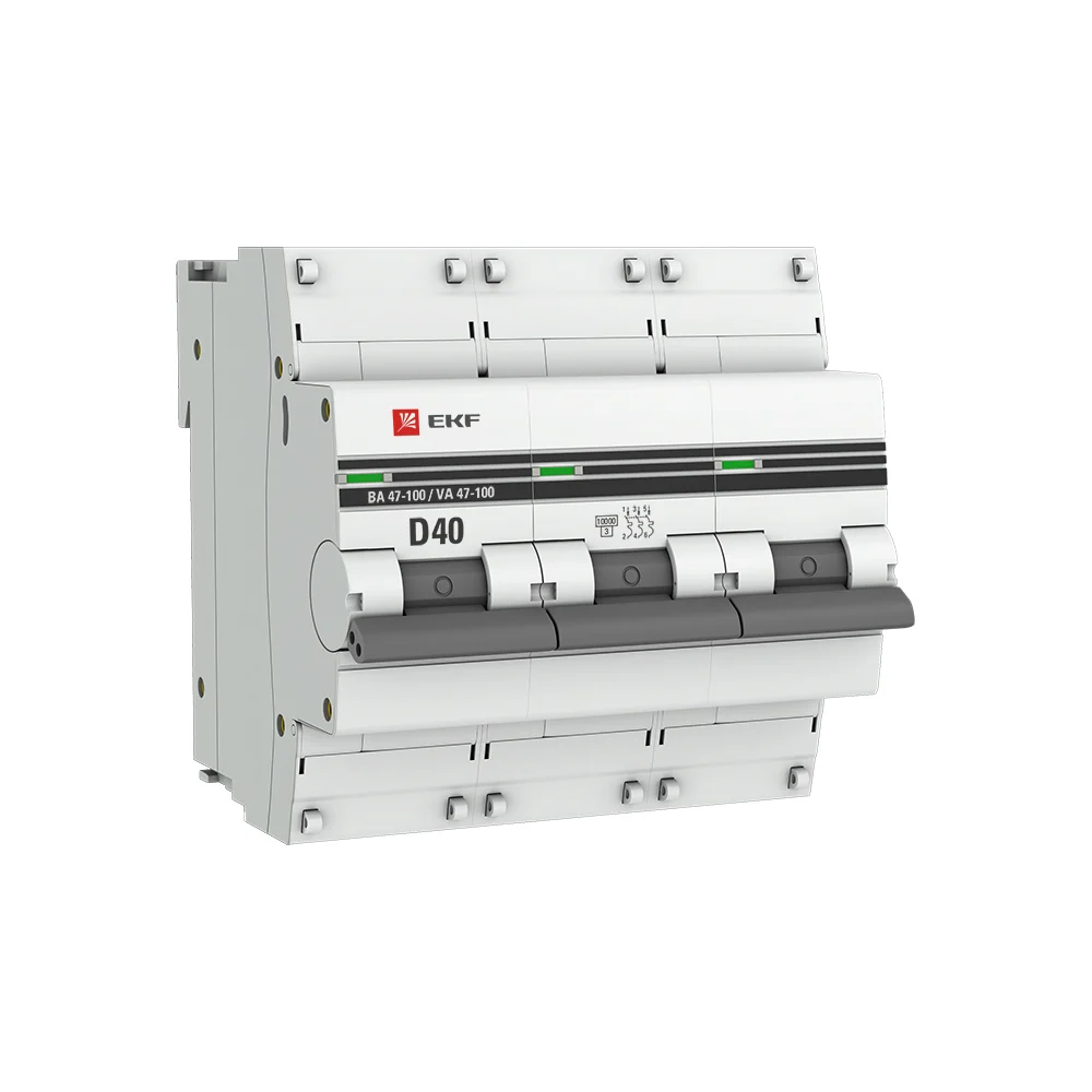 Автоматический выключатель EKF ВА 47-100 PROxima mcb47100-3-40D-pro
