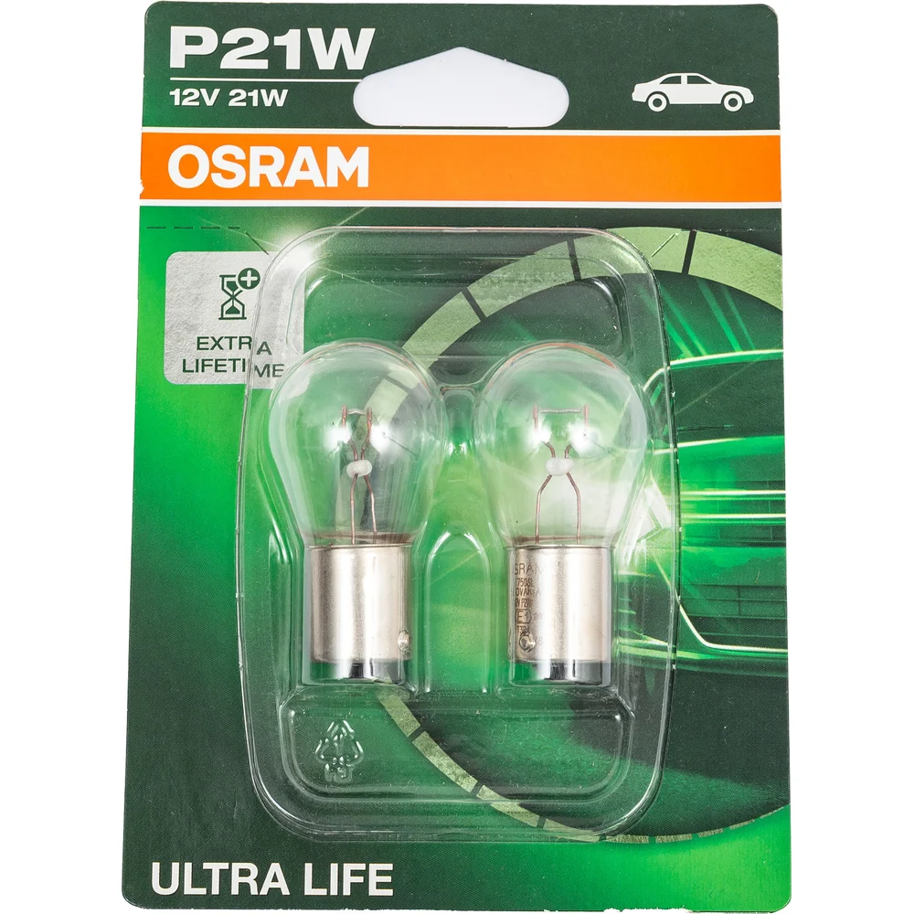 Автолампа Osram P21W BA15s ULTRA LIFE 12V /1/10/50 7506ULT-2BL