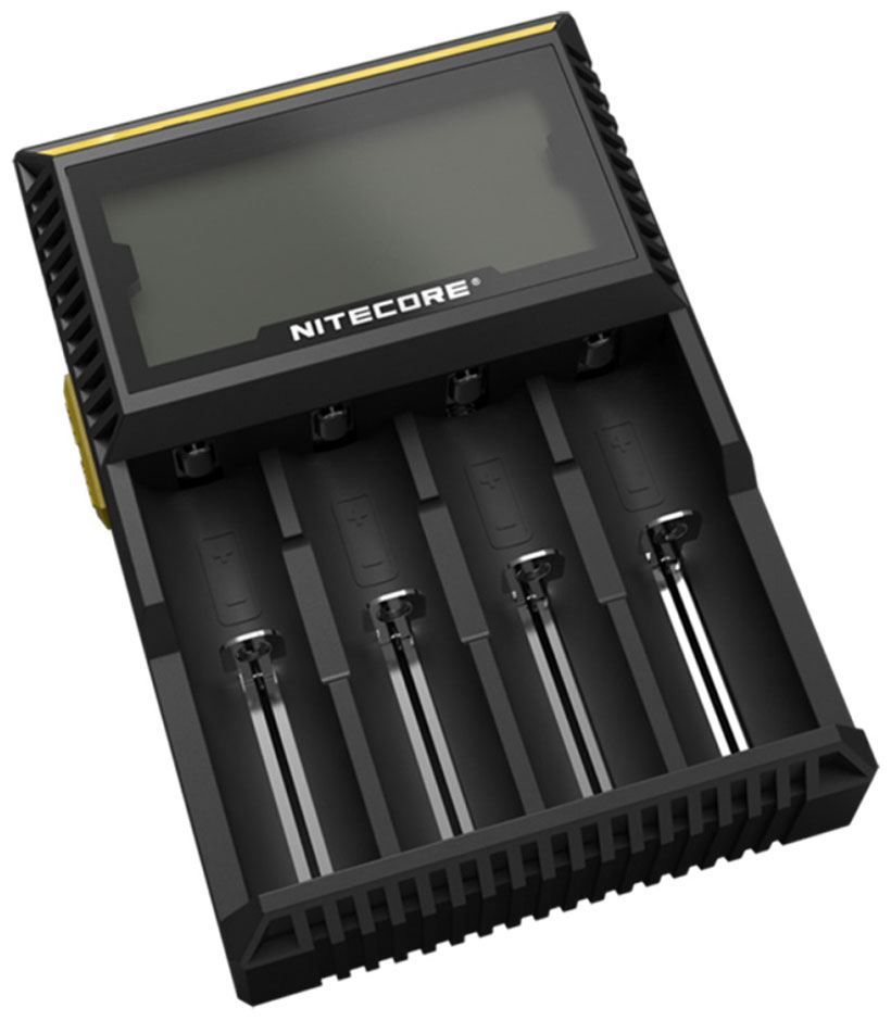 Зарядное устройство Nitecore D4 18650/16340 на 4*АКБ Intellicharge V2, совместимо с Li-ion и Ni-MH/Ni-Cd аккумуляторами, с автоматическим определением