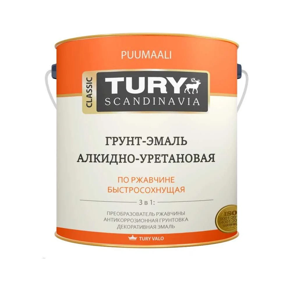 Грунт-эмаль по ржавчине TURY АУ 20011567