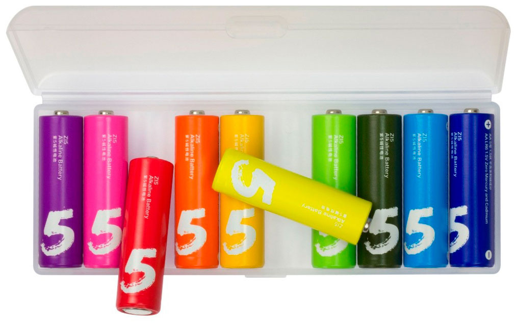 Батарейка Zmi Rainbow AA501 тип AA (уп.10 шт), цветные