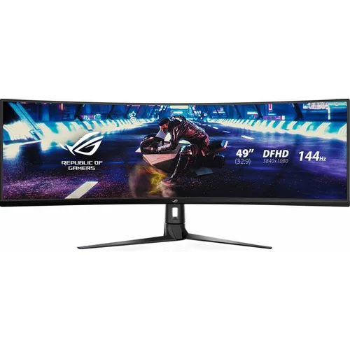 49" Монитор ASUS ROG Strix XG49VQ, 3840x1080, VA, 144Гц, 2хHDMI, 1хDP, изогнутый, черный [90lm04h0-b01170]