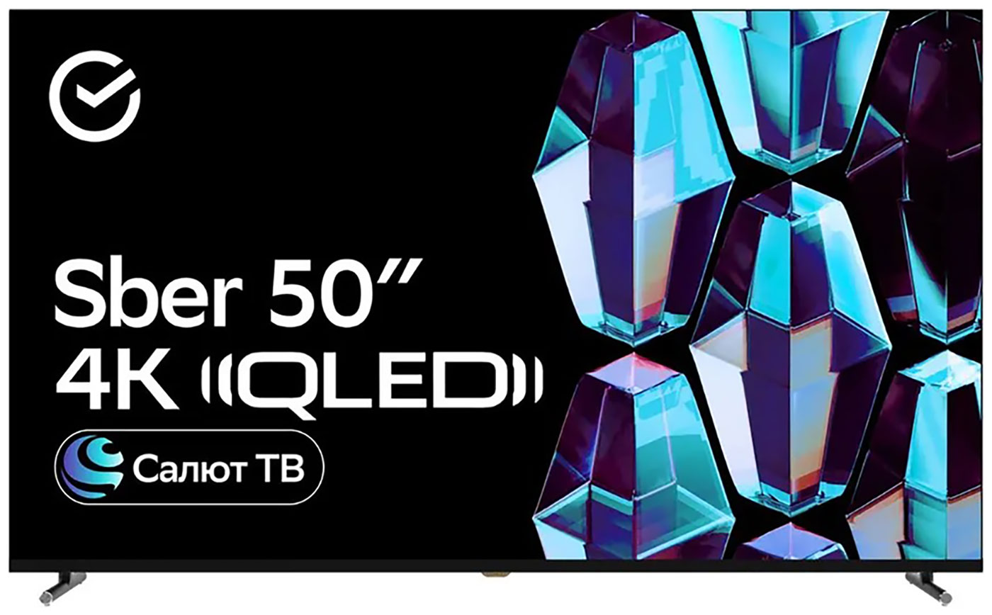 Телевизор Sber SDX-50UQ5234, голосовое управление, Салют ТВ, 3840x2160