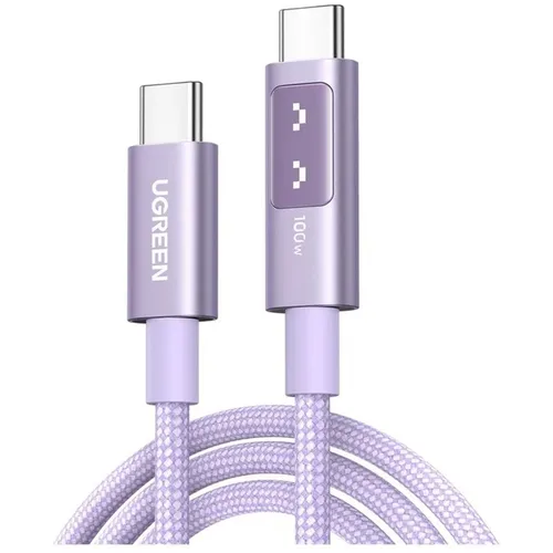 Кабель UGREEN USB Type-C (m) - USB Type-C (m), 1м, 5A, фиолетовый [65092]