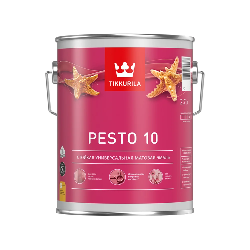 Алкидная эмаль Tikkurila песто 10 700001168
