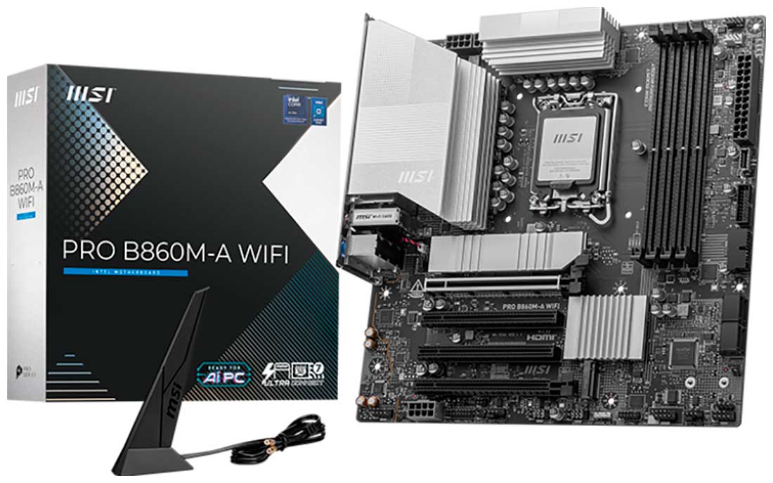 Материнская плата MSI PRO B860M-A WIFI (LGA1851, mATX)