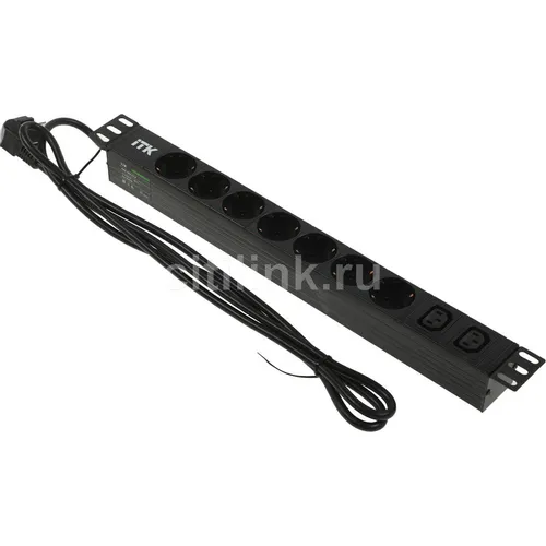 Блок распределения питания ITK PH22-7D2C131-P, горизонт.размещ., SchukoХ7, C13Х2, Тип вход. тока 16A, 2м