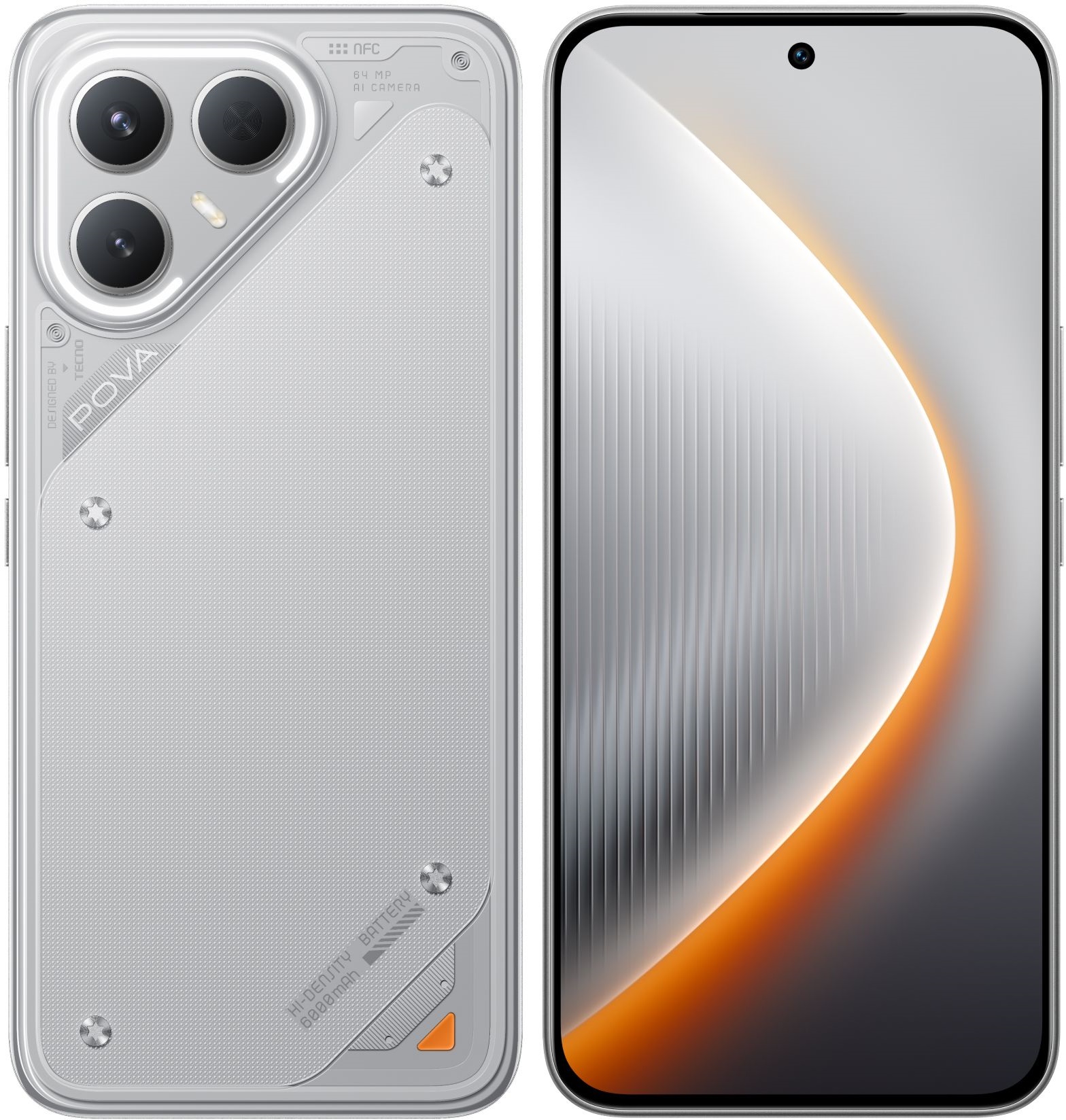 Смартфон Tecno POVA 7 Pro 5G 256Gb 8Gb серый