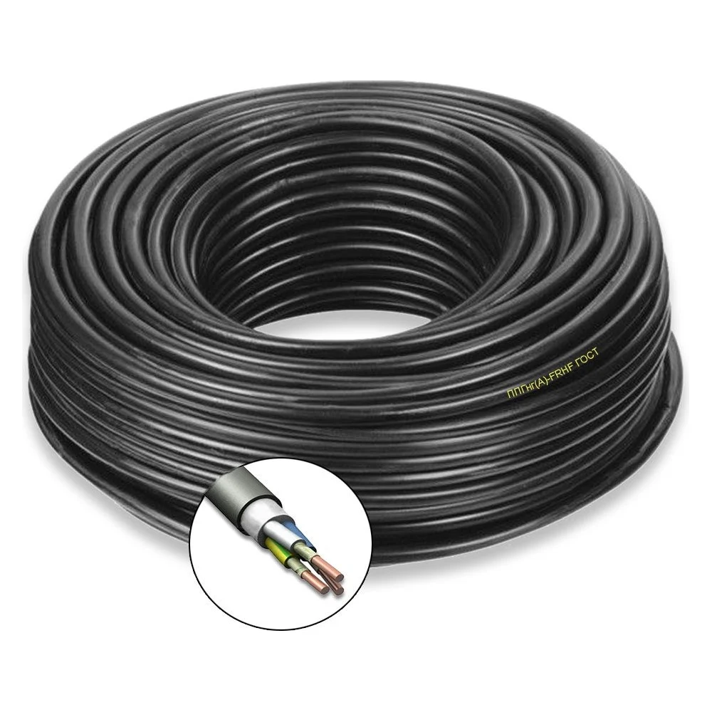 Силовой кабель ПРОВОДНИК ппгнг(a)-frhf 3x6 мм2, 50м OZ226995L50