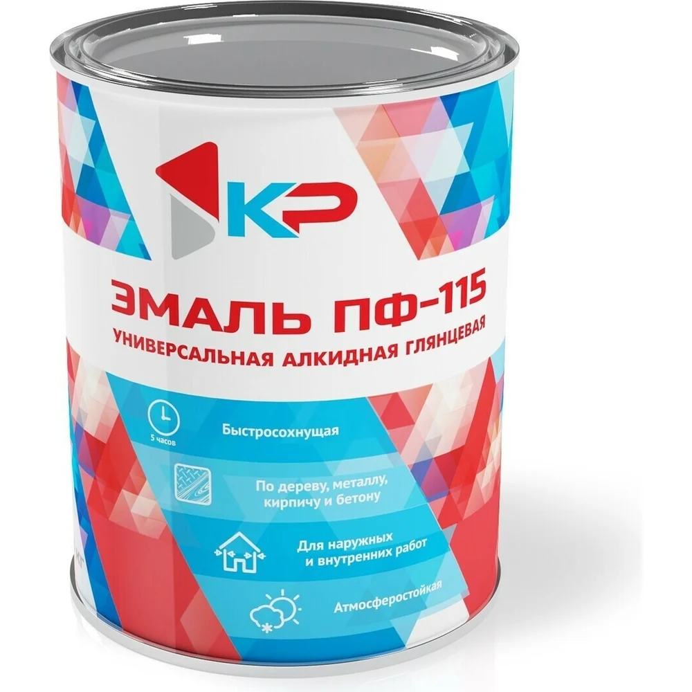 Быстросохнущая атмосферостойкая краска КР ПФ-115 4610044290594