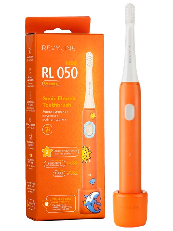 Электрическая зубная щетка Revyline RL 050 Kids, оранжевая