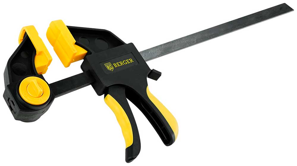 Струбцина быстрозажимная Berger 70x300 мм, зажим до 60 кг BG1930