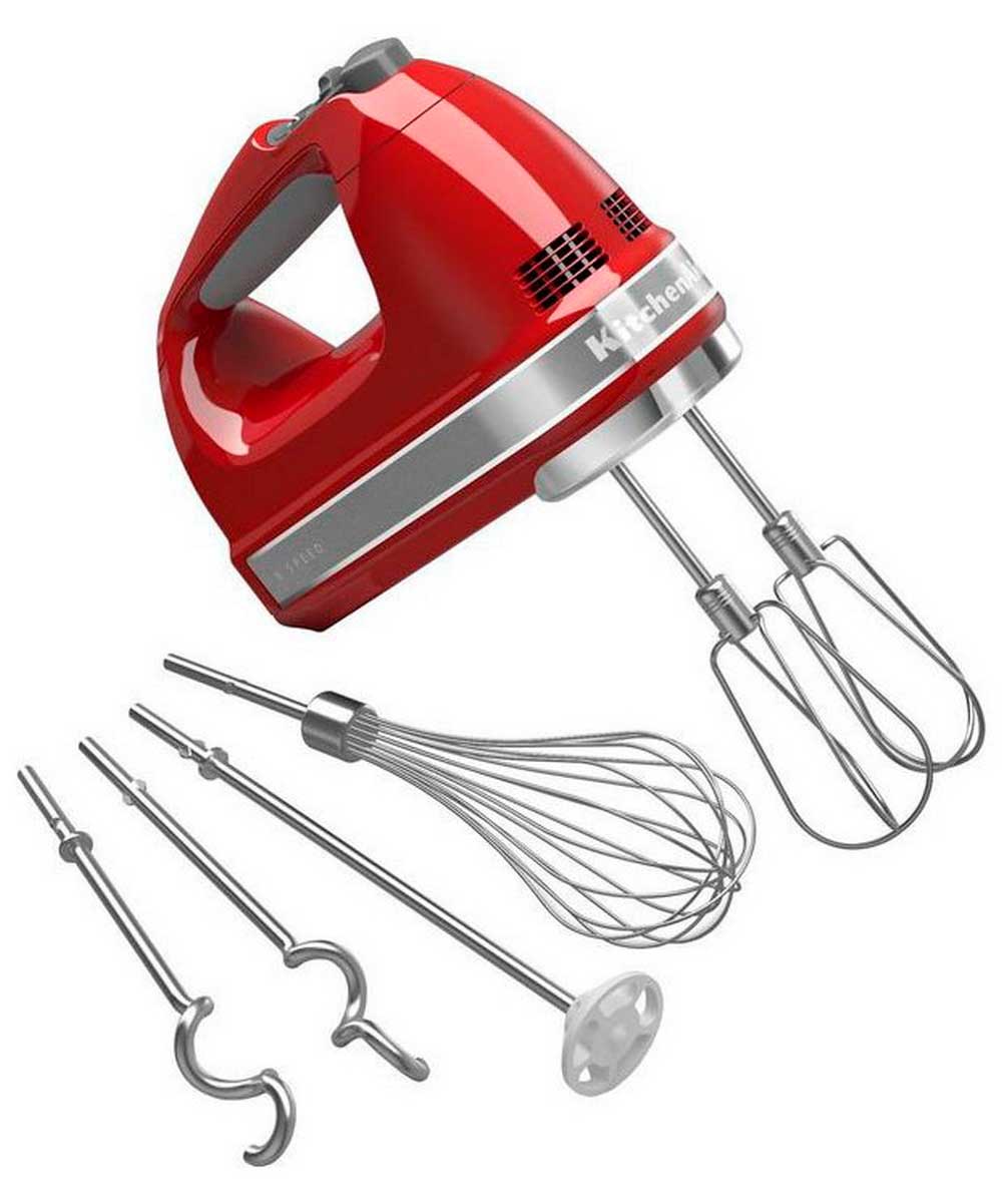 Миксер KitchenAid 5KHM 9212 EER, 9 скоростей, ручной, красный