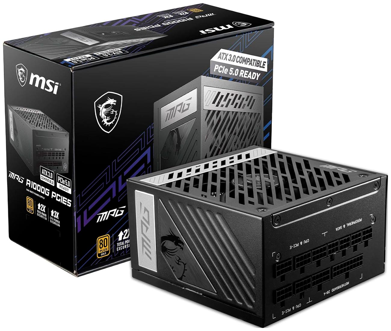 Блок питания MSI 1000W ATX3.0 MPG A1000G GOLD