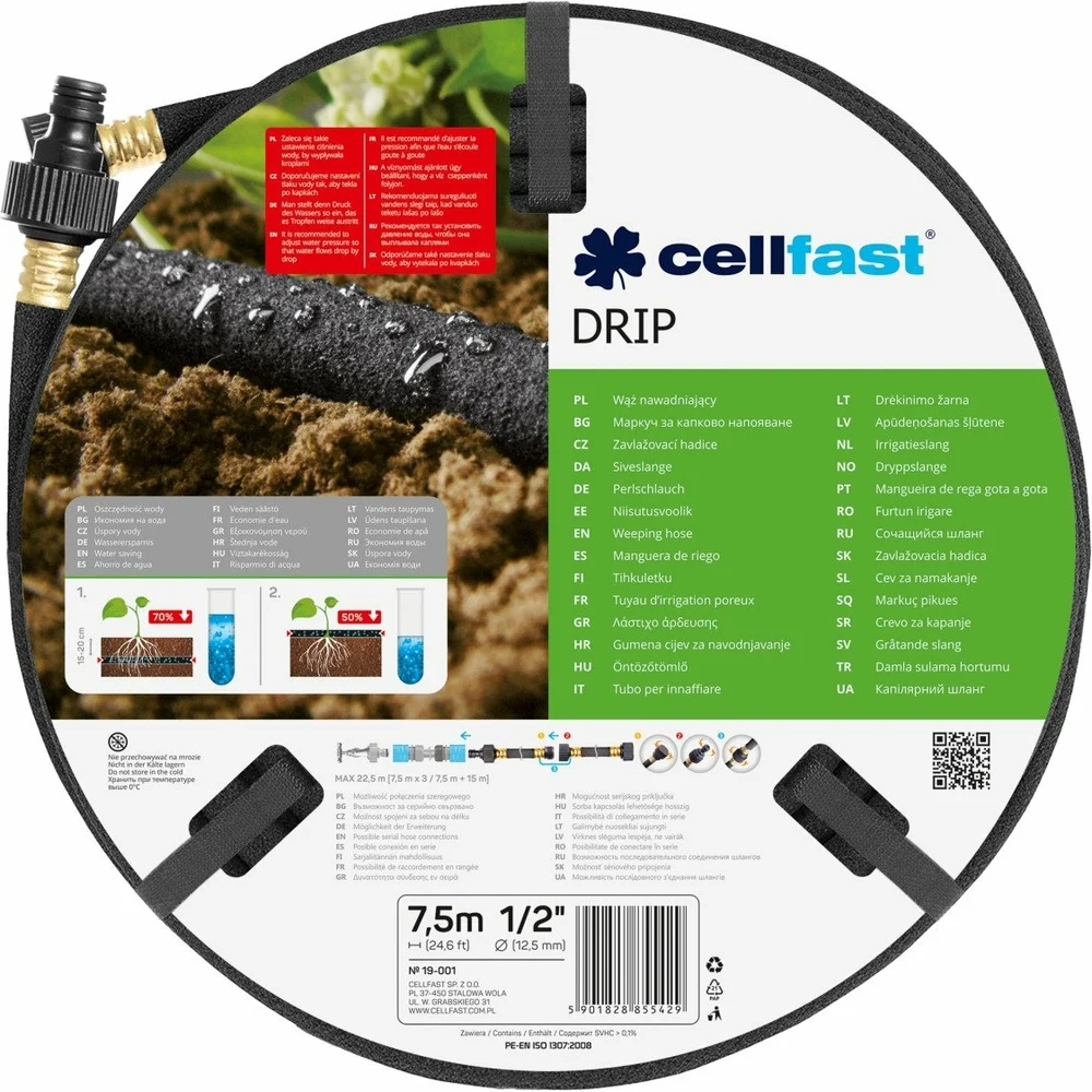 Сочащийся шланг Cellfast DRIP 19-001