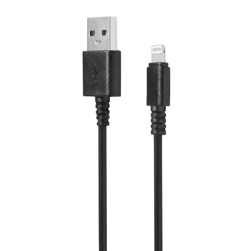 Кабель SunWind Lightning (m) - USB (m), 1.2м, 2A, черный