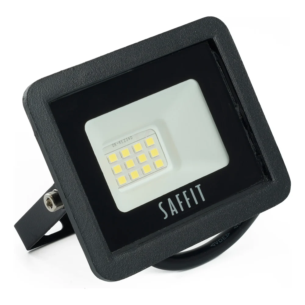 Светодиодный прожектор SAFFIT SFL90-10, черный 55067