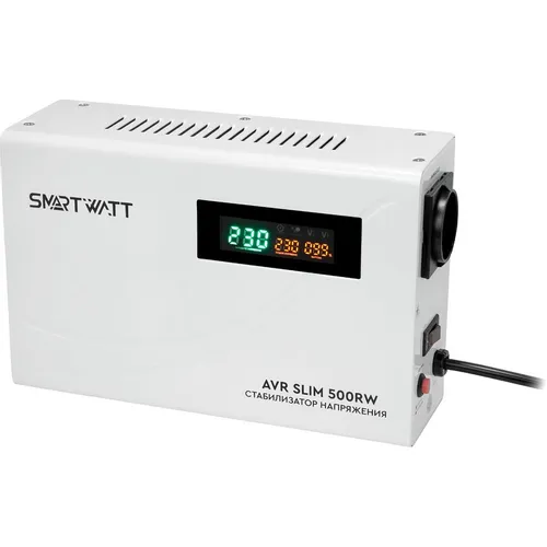 Стабилизатор напряжения SMARTWATT AVR Slim 500RW белый [4512020310002]