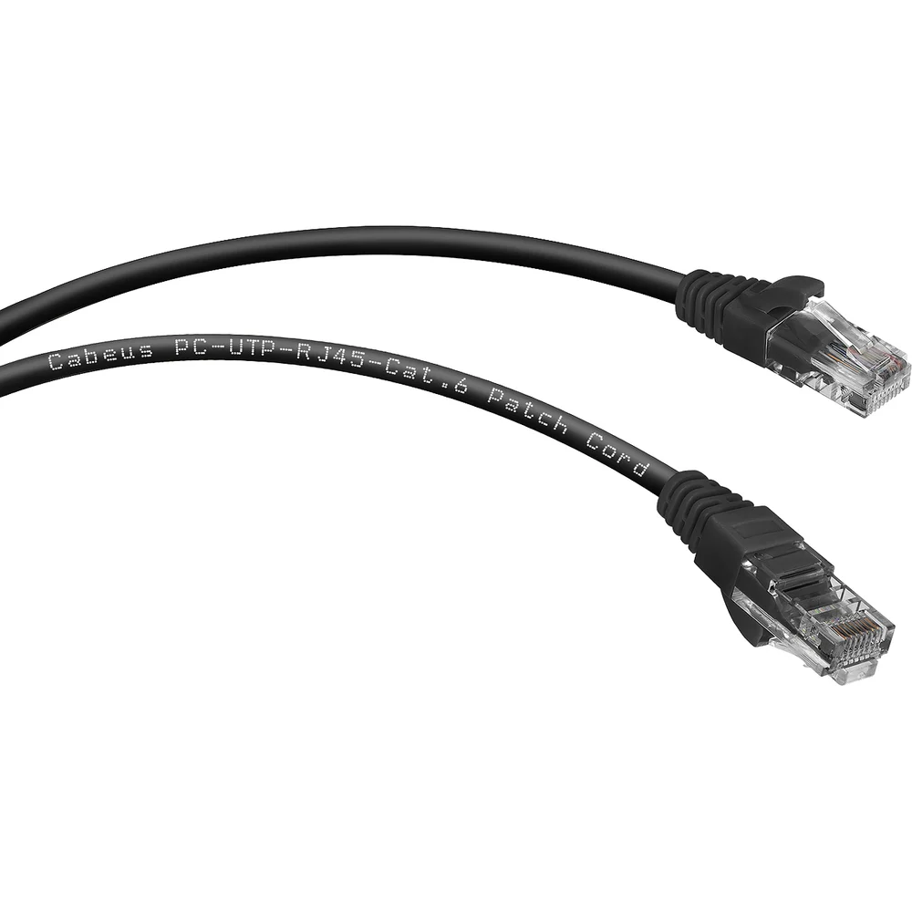 Неэкранированный патч-корд Cabeus PC-UTP-RJ45-Cat.6-5m-BK
