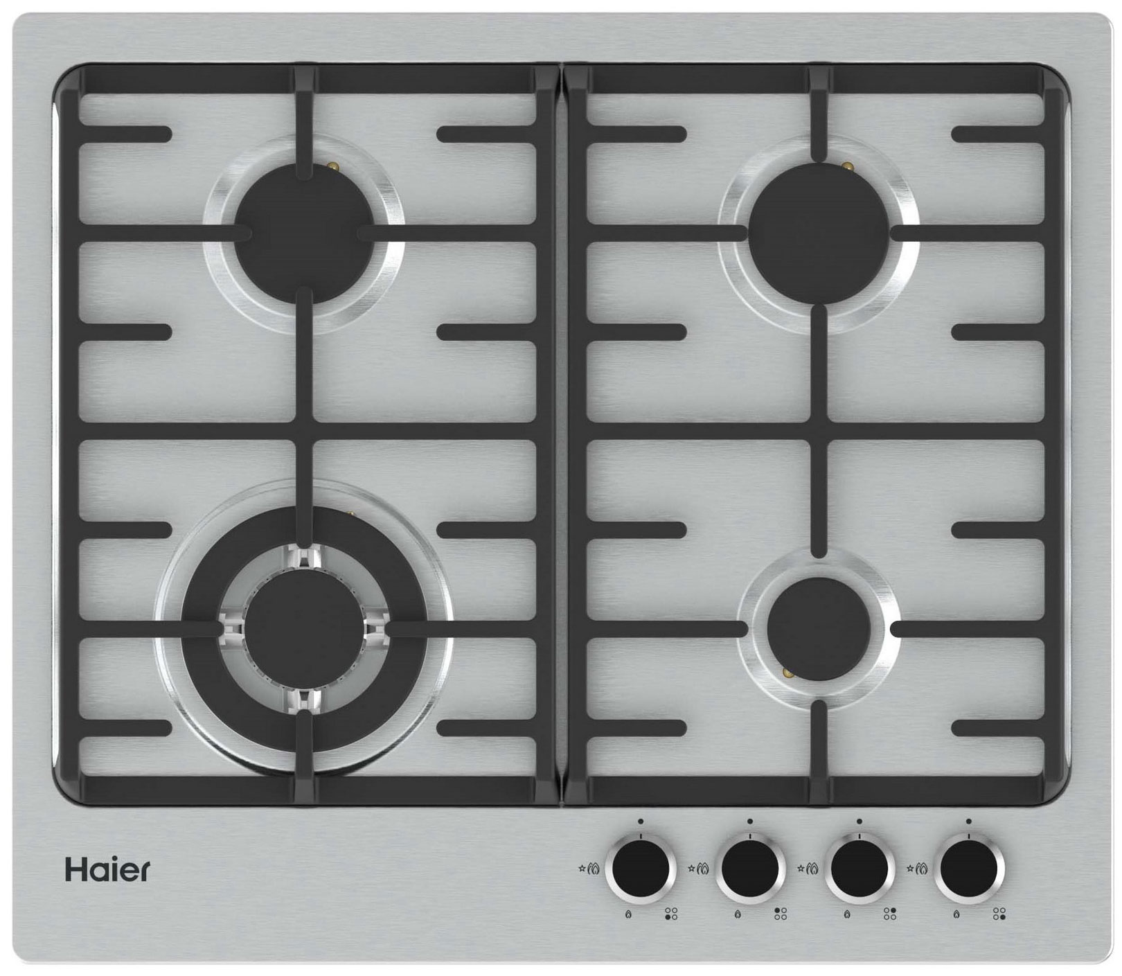 Газовая варочная панель Haier HHX-M64CWFX, нержавеющая сталь