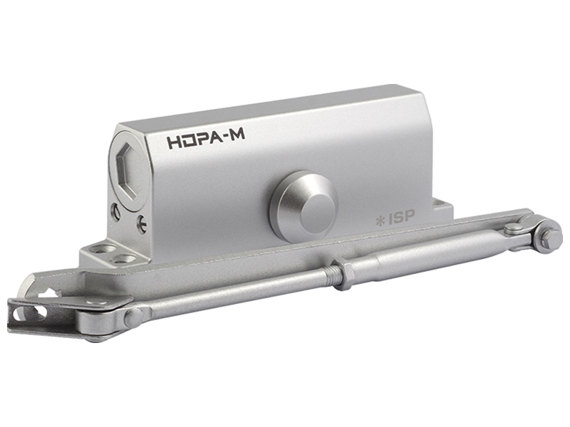 Доводчик дверной Нора-М 450 ISPARUS, 120-170 кг, Серебро (19299)