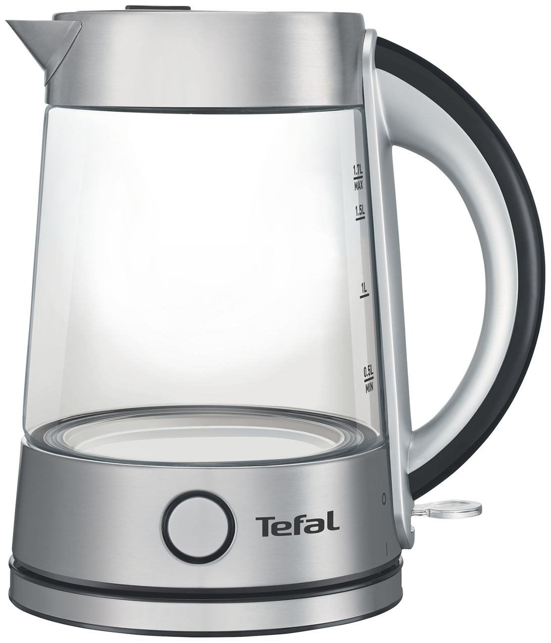 Чайник электрический Tefal Glass KI760D30, подсветка, серебристый