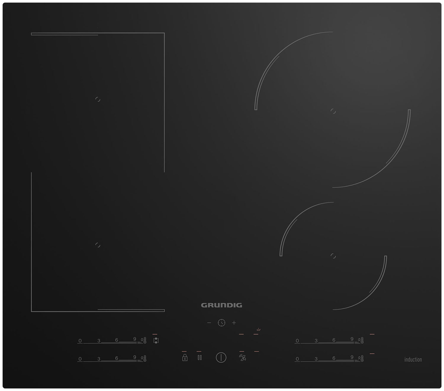 Электрическая варочная панель Grundig GIEI627474PN, черный, Booster