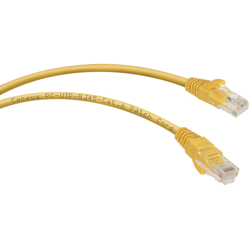 Неэкранированный патч-корд Cabeus PC-UTP-RJ45-Cat.6-1.5m-YL