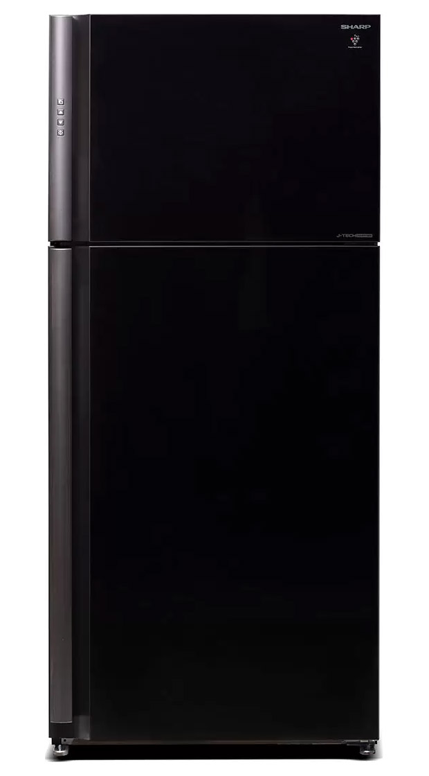 Двухкамерный холодильник Sharp SJ-XP59PG-BK черный/стекло