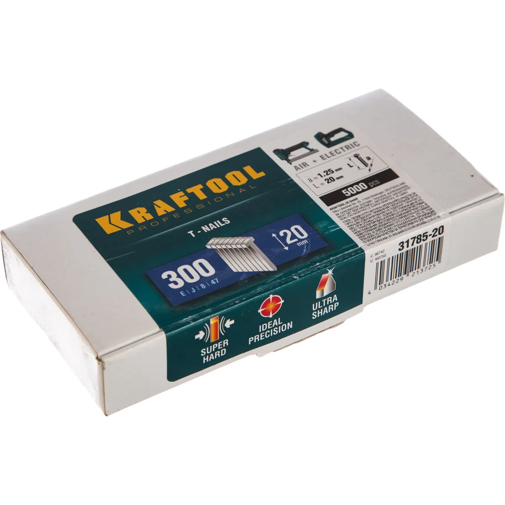 Гвозди для нейлера KRAFTOOL тип 300 20 мм (5000 шт.) 31785-20