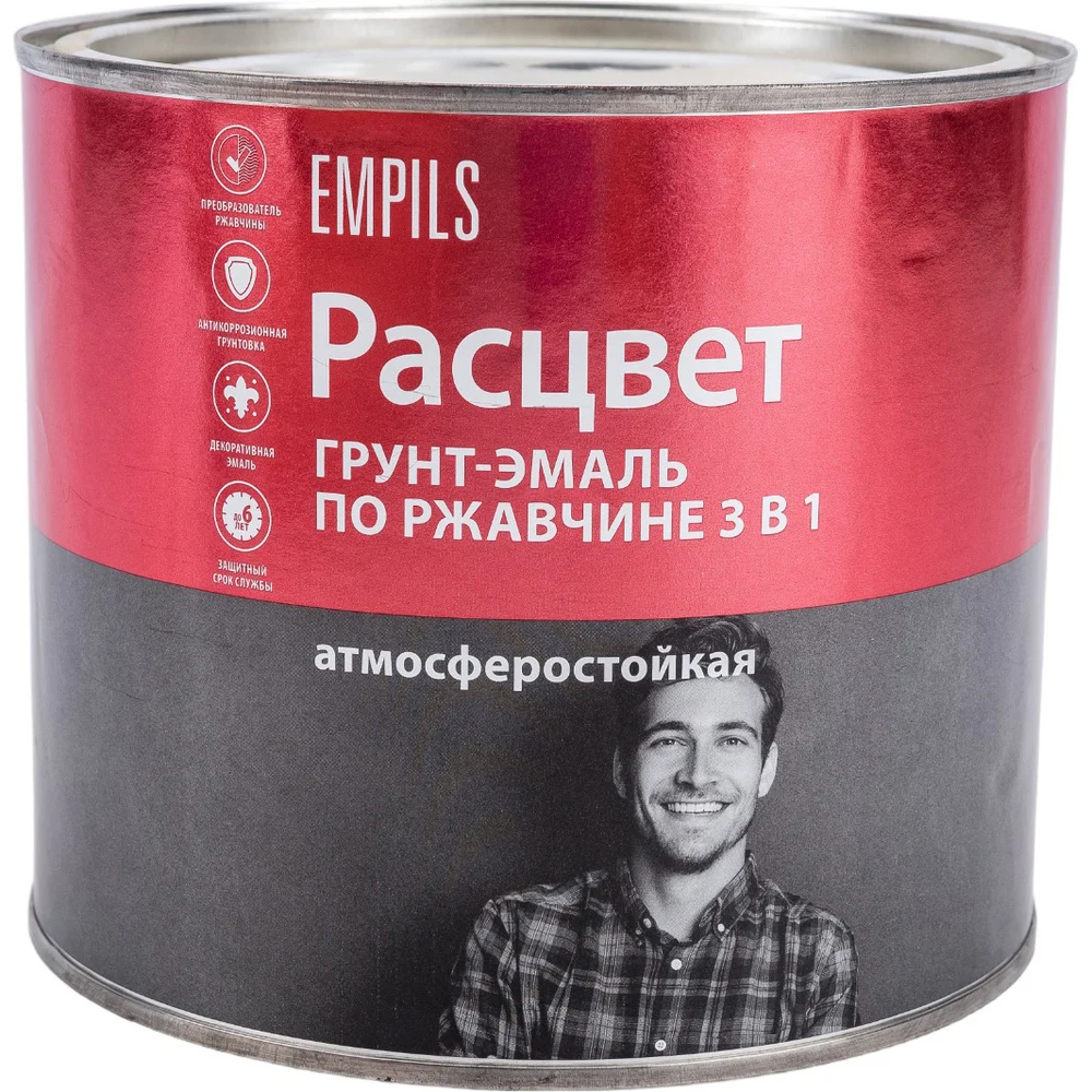 Алкидная грунт-эмаль по ржавчине Расцвет 72968