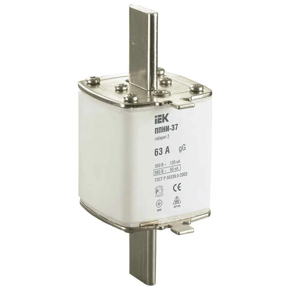 Плавкая вставка предохранителя IEK ППНИ-37 DPP40-063