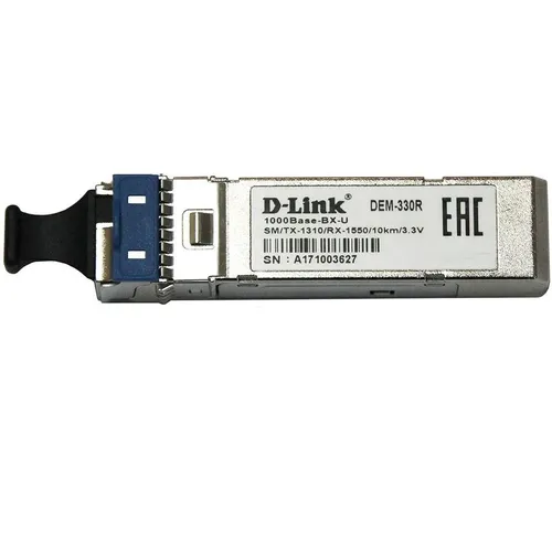 Трансивер D-Link 330R/10KM/A1A оптич. SFP SM simplex Tx:1310нм Rx:1550нм до 10км