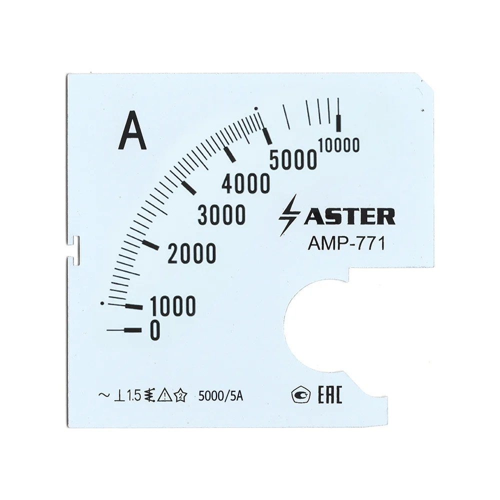 Шкала к амперметру ASTER amp-771 SC771-5000