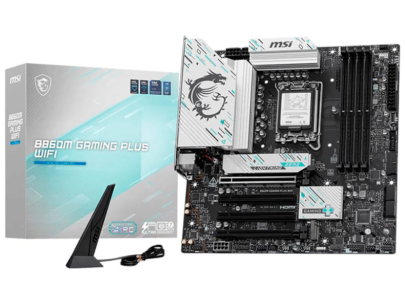 Материнская плата MSI B860M GAMING PLUS WIFI (B860, LGA1851, mATX)