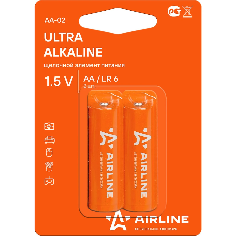 Щелочные батарейки Airline AA-02