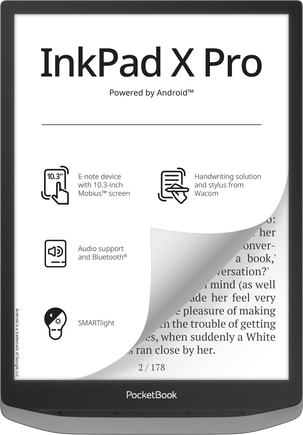 Электронная книга PocketBook Inc Pad X Pro Mist Grey (PB1040D-M-WW)