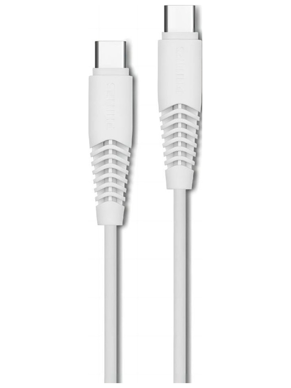 Кабель  Philips USB C - USB C, 25W, 1.2м, белый (DLC5531CW/97)