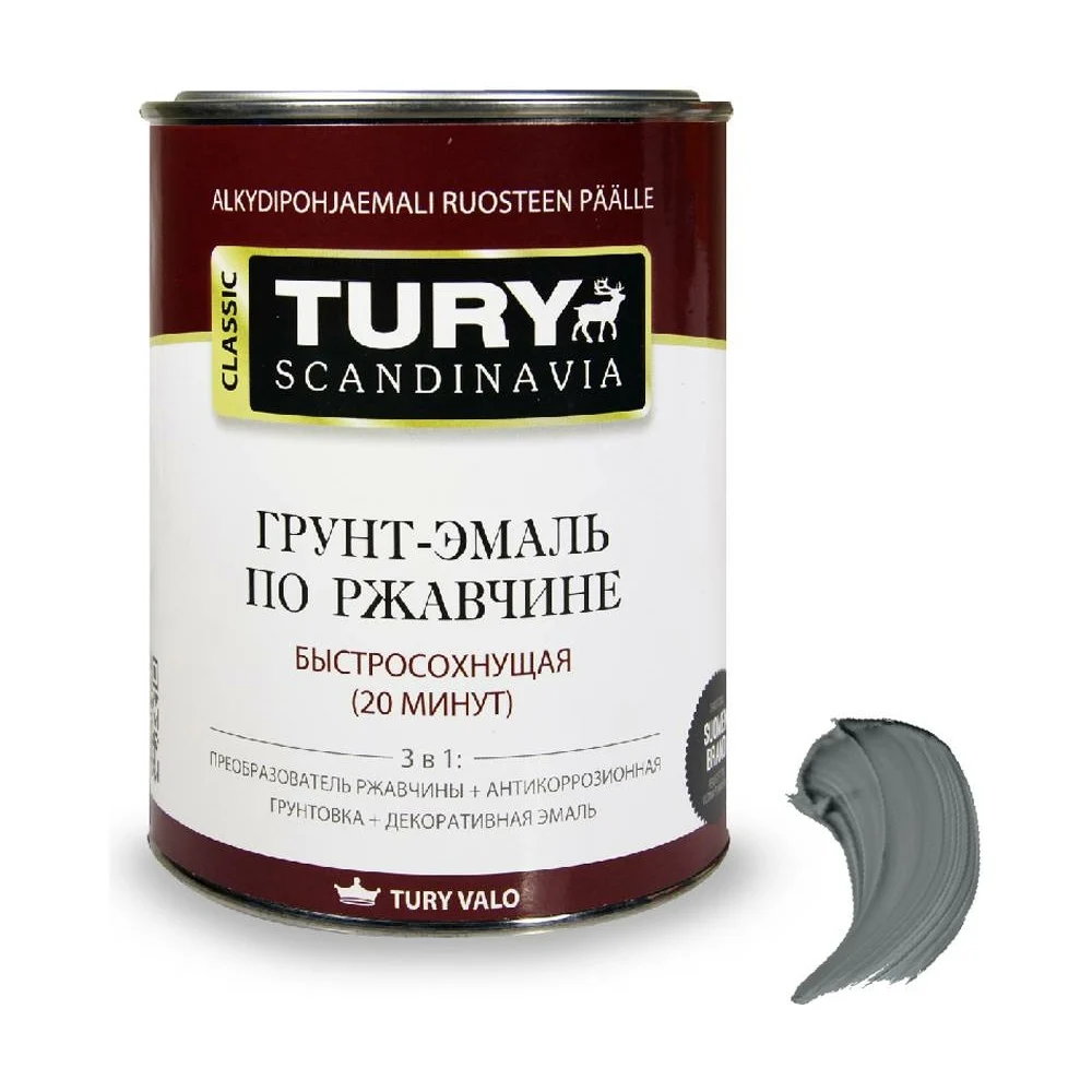 Грунт-эмаль по ржавчине TURY МС-102 T1-00007139